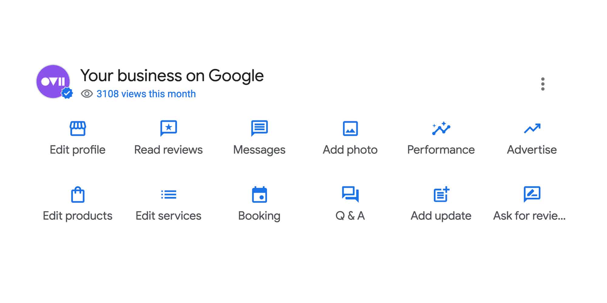 screenshot of web page showing the editing icons of google business profile that allow you to edit your business details