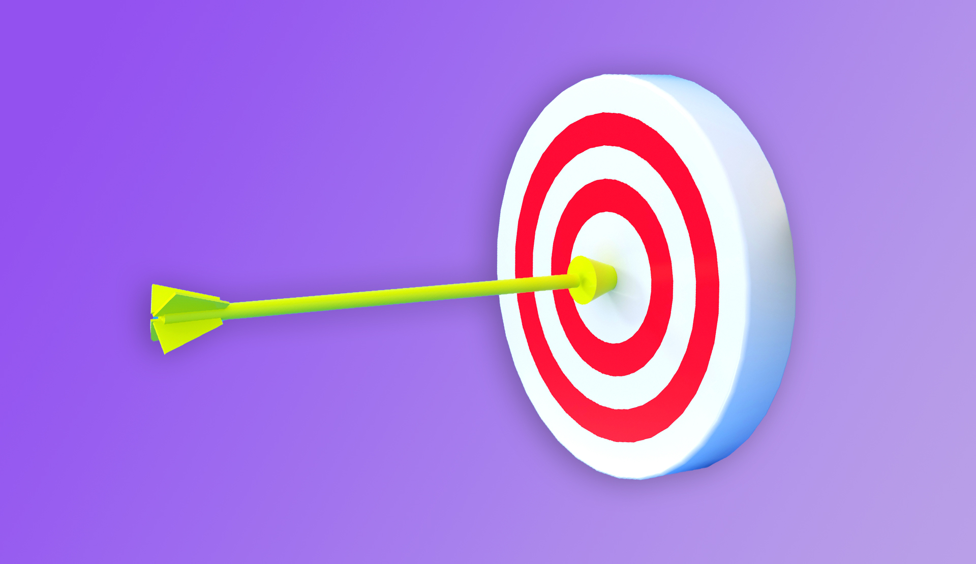 graphic of an arrow hitting the bulls eye on a target to symbolise setting goals and objectives